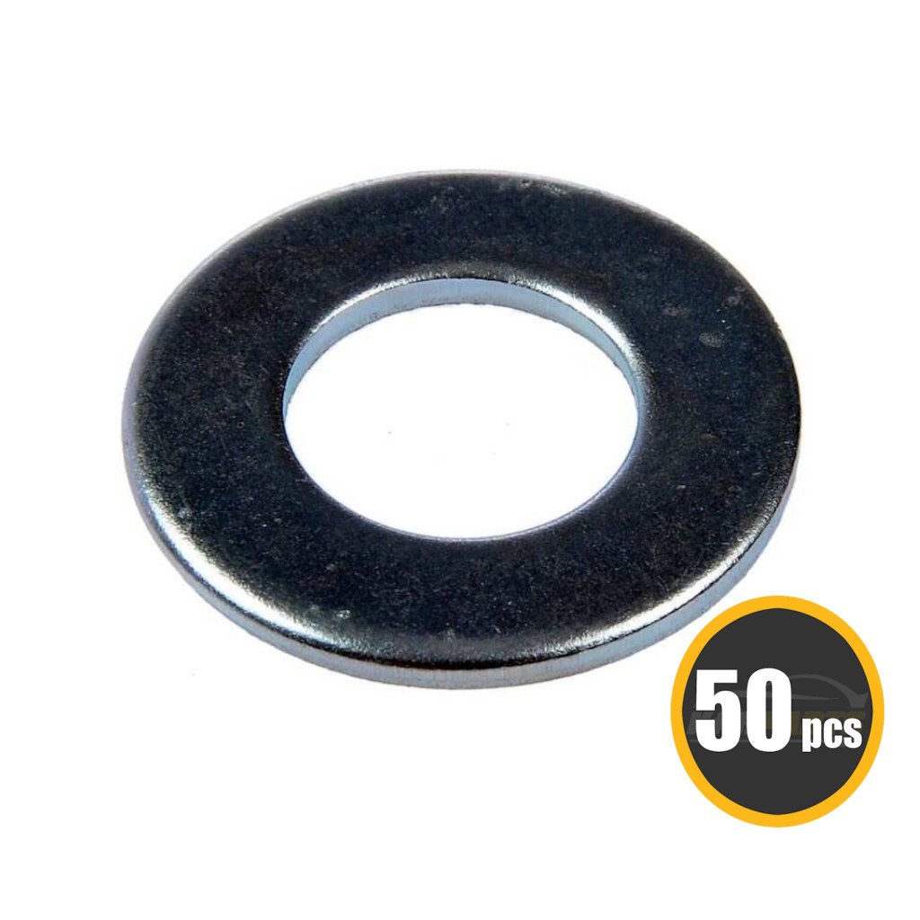 KarParts360 Multi-Purpose Washers | Natural Color | Zinc-Plated Finish | Steel | Flat Type