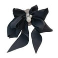 thumbnail image 5 of SSKFHGI Red Bow Hairpin Chiffon Pearl Clip Side Clip Cute Female Hair Accessories, 5 of 7