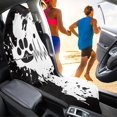 thumbnail image 4 of POLERO Cooling Sweat Carseat Protector Waterproof Microfiber Towel, Compatible with Truck Seat Van, for SUVs Trucks Sedans, Dog Paw Heartbeat Theme, 4 of 7