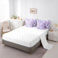 thumbnail image 5 of Castle Fairy Kawaii Gothic Skull Bat Queen Bedding 7pcs,Rose Crystal Butterfly Bedding Comforter Set Queen,Ivory Light Purple,Reversible, 5 of 7