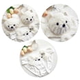 thumbnail image 2 of Women's 2Pcs Furry Bra and Panty Set Big Eyes Bear Plush Brassiere Underwear Cartoon Anime Lingerie Cartoon Bikini Set brown XL, 2 of 5