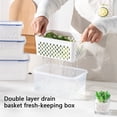 thumbnail image 4 of Injueey Caja de almacenamiento de frutas frescas para nevera, organizador de alimentos de drenaje hueco de cocina de gran capacidad, contenedor Organizadores de utensilios de cocina, 4 of 6