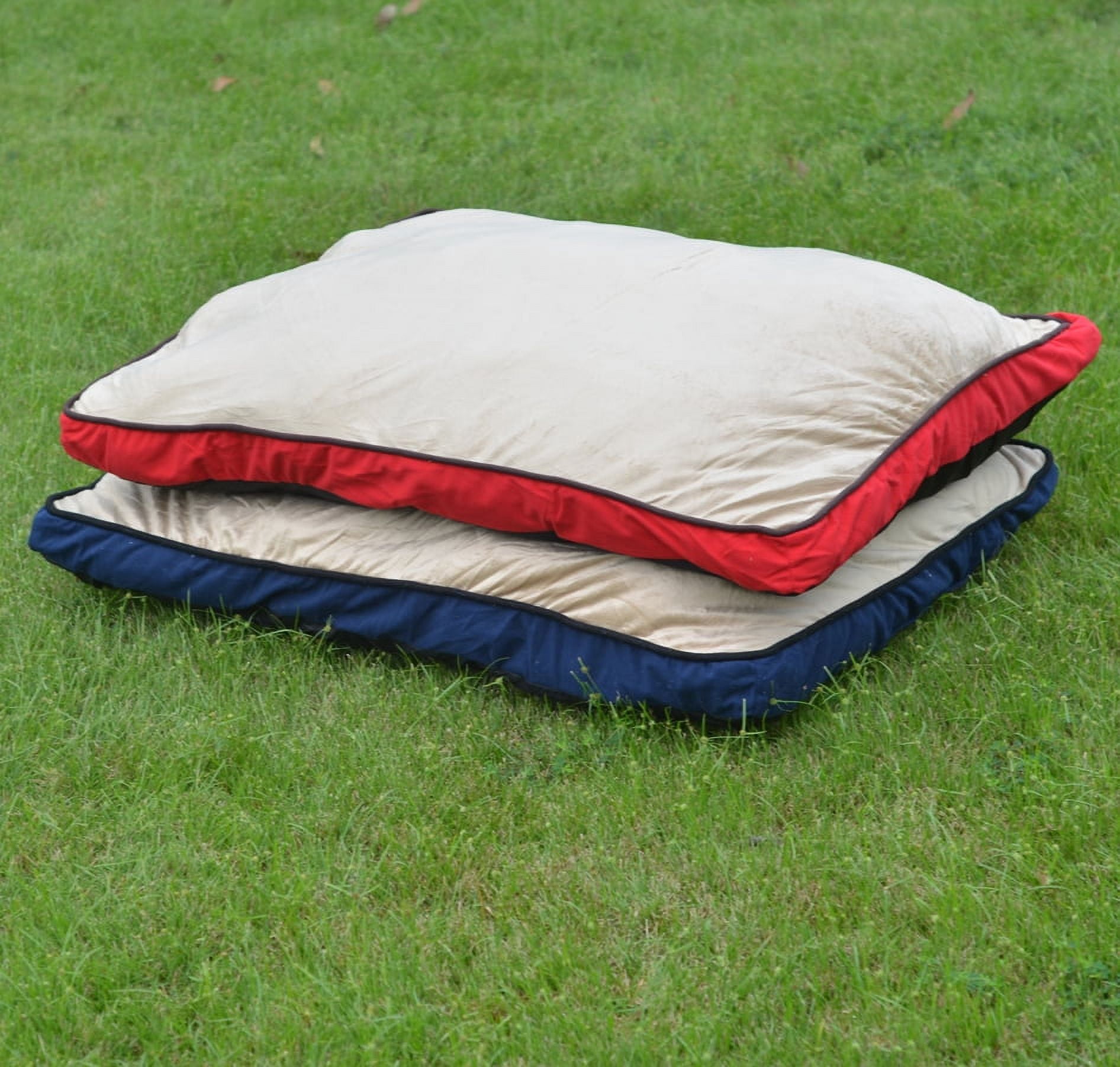 Sunny RED Dog Cat Soft Pet Bed w Waterproof Lining, Removal Color, Non Skid Base