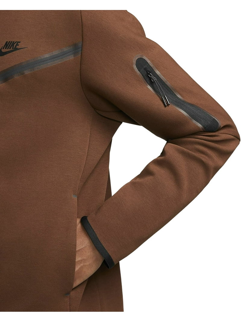 Nike ブラウン 長袖 ウォームアップウェア Men's Nike Sportswear Cacao Wow/Black Tech Fleece Full-Zip Hoodie