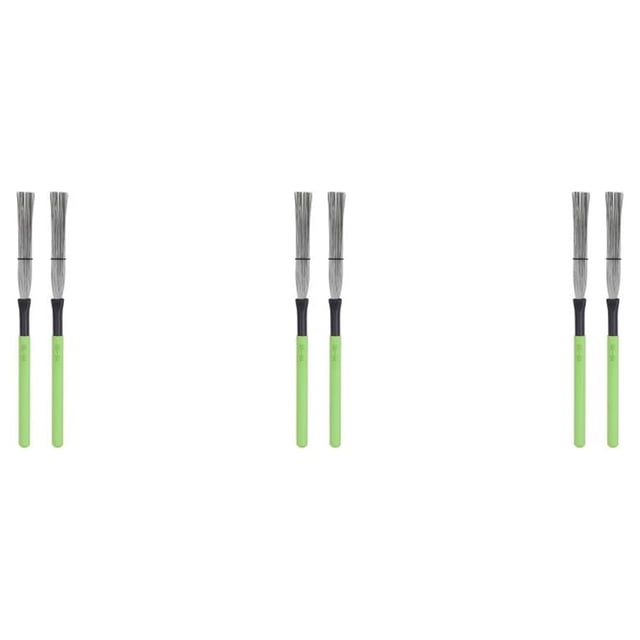 Langgg Lot de 2 Brosses à Tambour Auxiliaires Musicales pour Débutants Bâton Cajon Fournitures d'Instruments Résistantes à l'Usure Bâtons Verts 3Ensemble