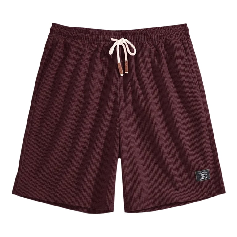 Nestiefly Oversized Shorts Men 7 Inch Above Knee Drawstring High