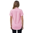 thumbnail image 6 of Siliteelon Short Sleeve Cotton Work Shirts for Women Basic Button Up Shirt, 6 of 7