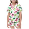 thumbnail image 1 of TZEWGL Pyjamas For Kid Set Satin Silk Short Sleeves 2 Piece Button Down Classic Shorts Jammies For Toddlers size 12-13T, 1 of 3
