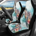thumbnail image 3 of Yuyamidu Sea Turtle Car Cover Set 2 PCS Pink Hibiscus Car Bucket Seat Decoration Waterproof Automotive Interior Protection for Women Men, 3 of 6