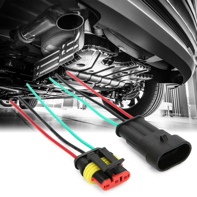 5 Sets 1/2/3 Pin Car Waterproof Electrical Connector Terminals Plug With Wire Cable Automotive Electrical Wire Connector Plug Kit Male And Female
