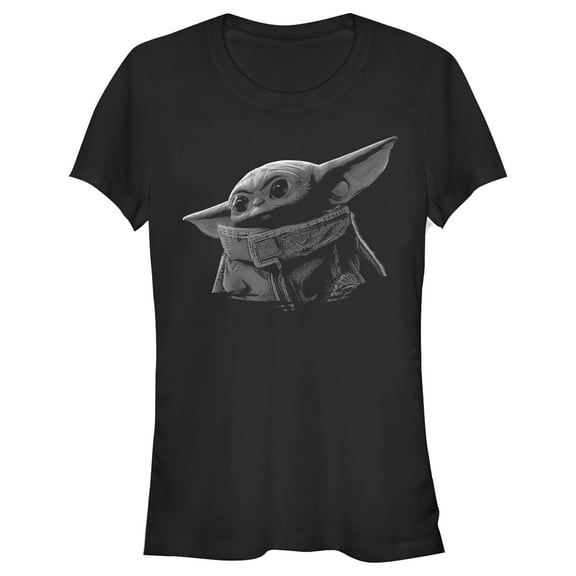 Junior's Star Wars: The Mandalorian The Child Shadow Graphic Tee Black Small