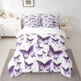 thumbnail image 2 of YST Ensemble de Couette Papillon Violet, 7 Pcs, Faune, Full, 2 of 4