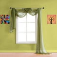 thumbnail image 2 of WARM HOME DESIGNS 55 x 288 Inch White & Sage Green Double Window Scarves Bundle. AS White & Sage 288, 2 of 5