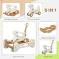 thumbnail image 4 of Qaba 5 in 1 Rocking Horse for Toddlers 1-6 Years with Balance Board, Brown, 4 of 10