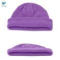 thumbnail image 4 of Deago Trawler Beanie Watch Hat Roll-up Edge Skullcap Fisherman Beanie for Men Women (Purple), 4 of 9