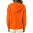 thumbnail image 4 of GILIGEGE Women Fall Winter Solid Color Chunky Knit Long Sleeve Button Front Button Up Hooded Cardigan Sweater Jacket Casual Stylish Daily Fashion Outerwear Autumn Winter Office Home Clothing Orange M, 4 of 6