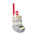 thumbnail image 3 of Medias navideñas colgantes, bolsa de almacenamiento, regalo para chimenea navideña Gris, 3 of 9