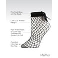 thumbnail image 3 of MeMoi Women's Bow Maxi Fishnet Anklet Socks - Womens - Female, One Size, Black, 3 of 7