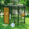 thumbnail image 7 of Walnest (87in)Extra Large Birdcage Heavy Duty Bird Aviary with 2 Feeding Bowls& Feedable Door for Parrot Eagle Pigeon Hornbill(black), 7 of 7