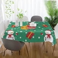 thumbnail image 6 of 60"x90" Christmas Snowman Tablecloth, Waterproof Washable Polyester Square Table Cover Durable Tablecloth for Kitchen Dining Table Party Decor, 6 of 7