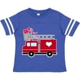 thumbnail image 3 of Inktastic Valentine's Day Red Firetruck with Pink Hearts Boys or Girls Toddler T-Shirt, 3 of 5