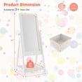 thumbnail image 7 of Freestanding Kids Mirror, Non-Glass Shatterproof Toddler Dressing Mirror with Storage Box for Shoes & Accessories, View Adjustable Kids Mirror Full Length for Girls (White), 7 of 7