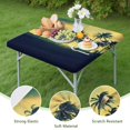 thumbnail image 3 of Elastic Table Cover Square Tablecloth with Tropical Paradise and Summer Beach Palm Trees Designs, Waterproof and Stain-Resistant Vinyl, Backed for Secure Fit and Heat Resistance, 3 of 4