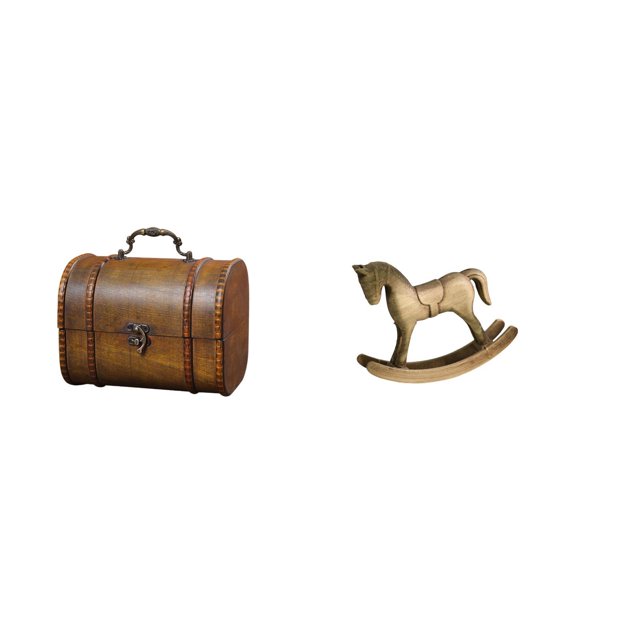 Estuche organizador de joyas,Organizador de joyas de madera para mujeres,hombres y niñas,Caja de almacenamiento decorativa con tapa abatible para guardar objetos pequeños.,Estatua de caballo