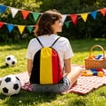 thumbnail image 4 of EGNMCR Organization and Storage, Storage Bins, Storage Containers Flag Drawstring Backpack For Football Matches Sports Sackpack With Teams Print Ideal For Soccer Fans Games Daily Use Nylon BBag, 4 of 6