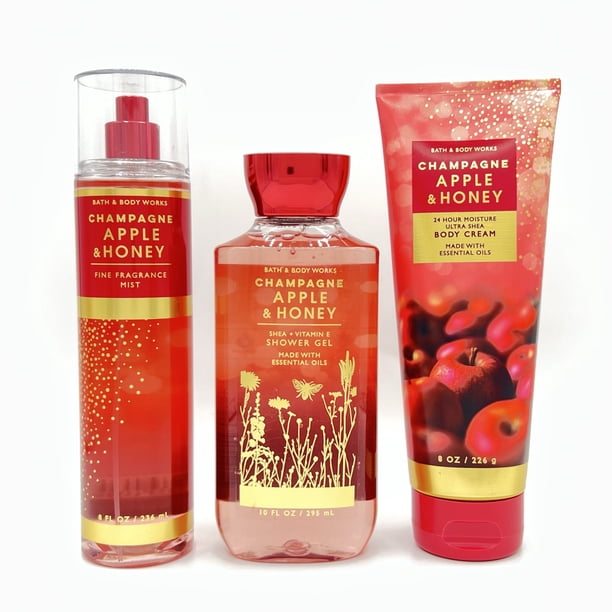 Bath & Body Works Champagne Apple and Honey 8oz Body Cream, 8oz Fine ...