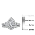 thumbnail image 5 of You+ I 1 1/4 Cttw Diamond Bridal Set In 14KT White Gold (I2I3), 5 of 8