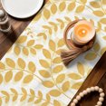 thumbnail image 3 of Table Runners 70 Inches Long Dress Scarves, Turmeric Yellow Leaves Farmhouse Coffee/Dining/Kitchen Table Decor, Holiday Table Runner, Summer Farmhouse Botanical Boho Branch 13x70 Inch, 3 of 9