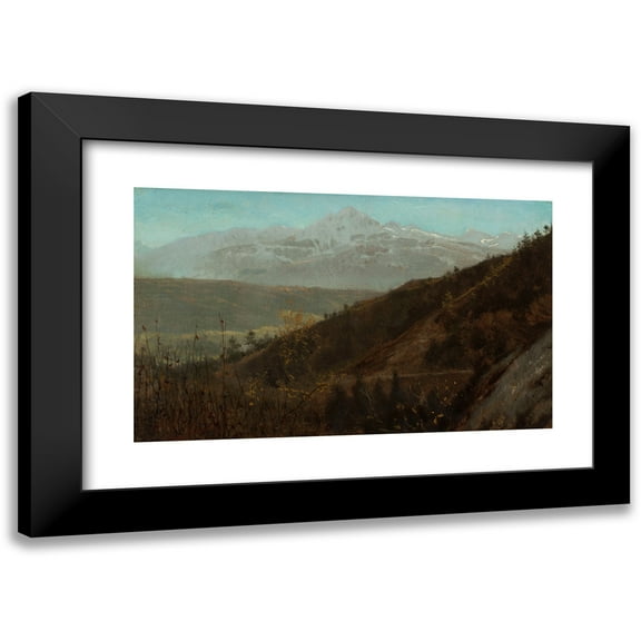 Lawrence Alma-Tadema 14x10 Black Modern Framed Museum Art Print Titled - Mountain Landscape (1875-1912)