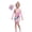 1-Pink1135, variant on Little Girls Swimsuit Cute Cartoon Print Long Sleeve Rash Guard Beach Bathing Suit