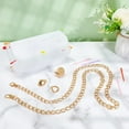 thumbnail image 4 of DIY Purse Knitting Making Kits including Plastic Canvas Sheet Curb Chain Strap Thumb Lock Yarn Needle Stitch Marker Mixed Color 2~33.5x2.7~35.6x0.1cm, 4 of 9
