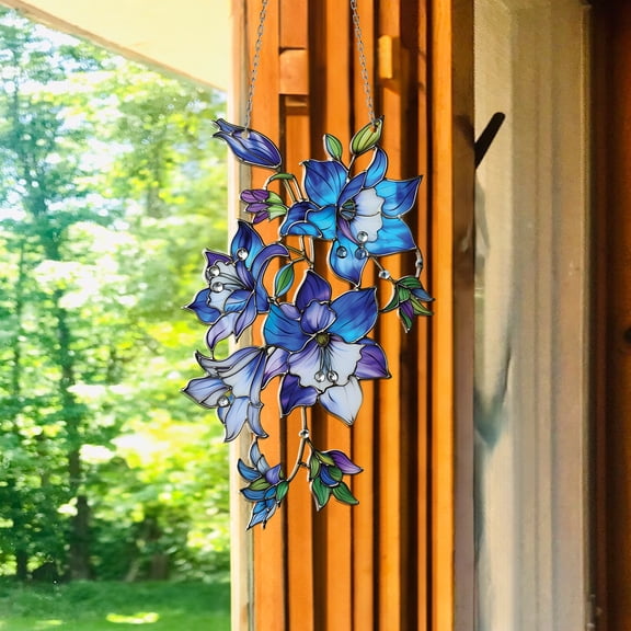 Columbine Flower Acrylic Window Hanging, Flower Window Garden Hanging Art Decor, Columbine Home Indoor Outdoor Decoration, Gift for mom