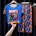 thumbnail image 3 of Conjunto de pijamas de manga corta para niños, ropa de dormir para bebés, pantalones de Mickey, Minnie, Spiderman, Sofía, 3 of 4