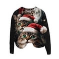 thumbnail image 4 of Feimerou Cat Christmas Sweater, Ugly Christmas Sweatshirts for Women Cute Funny Pattern Xmas Long Sleeve Crewneck Pullover Sweaters Friday Deals 2024, 4 of 5