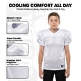 thumbnail image 2 of Exxact Sports Boys Football Practice Jersey - Pro-Style, Lightweight & Breathable Mesh Youth Football Jersey for Kids (White, Youth Small / Medium), 2 of 7