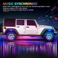 thumbnail image 4 of Colight 4Pcs 17.5inch Led Wheel Ring Lights RGB with APP and Remote Control Neon Wheel Rim Lights Million Colors w/Turn Signal ,Reversing and Braking Function for Car Van SUV Truck, 4 of 13