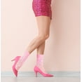 thumbnail image 6 of CHUNTIAN Sox Womens Girls Cute Fishnet Knee High Socks Colorful Hollow Out Sheer Mesh Slouch Socks Sexy Lace Knee Highs Gifts, 6 of 7