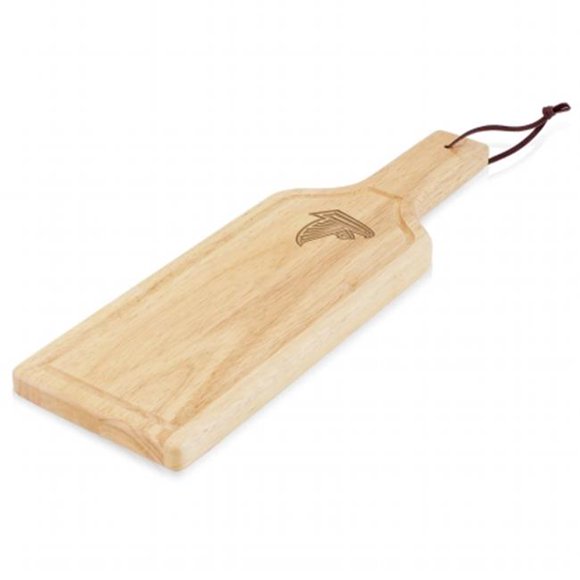 Picnic Time 818-00-505-023-2 Botella Cutting Board Atlanta Falcons Laser Engraved, Natural Wood