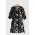 thumbnail image 6 of Redhotype Stylish Leopard Puff Sleeves: Chic Button-Down Dress for You, 6 of 8