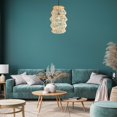 thumbnail image 6 of FOREVER BAMBOO Indonesian Hand-Woven Natural Rattan Chandelier Pendant Light Fixture Zig-Zag Shape for Kitchen Island, Living Room, Dining Room, 18 in H x 12 in W, 6 of 10