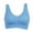 Light blue, variant on Plus Size Bras For Women Seamless Bra With Pads Big Size Bralette Push Up Brassiere Bra Vest Wireless 4XL 5XL 6XL