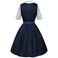 thumbnail image 7 of Oplxuo Womens Vintage Dress Germany Oktoberfest Dirndlbluse Beer Stage Performance Gothic Blouse for Bavarian Carnival, 7 of 7