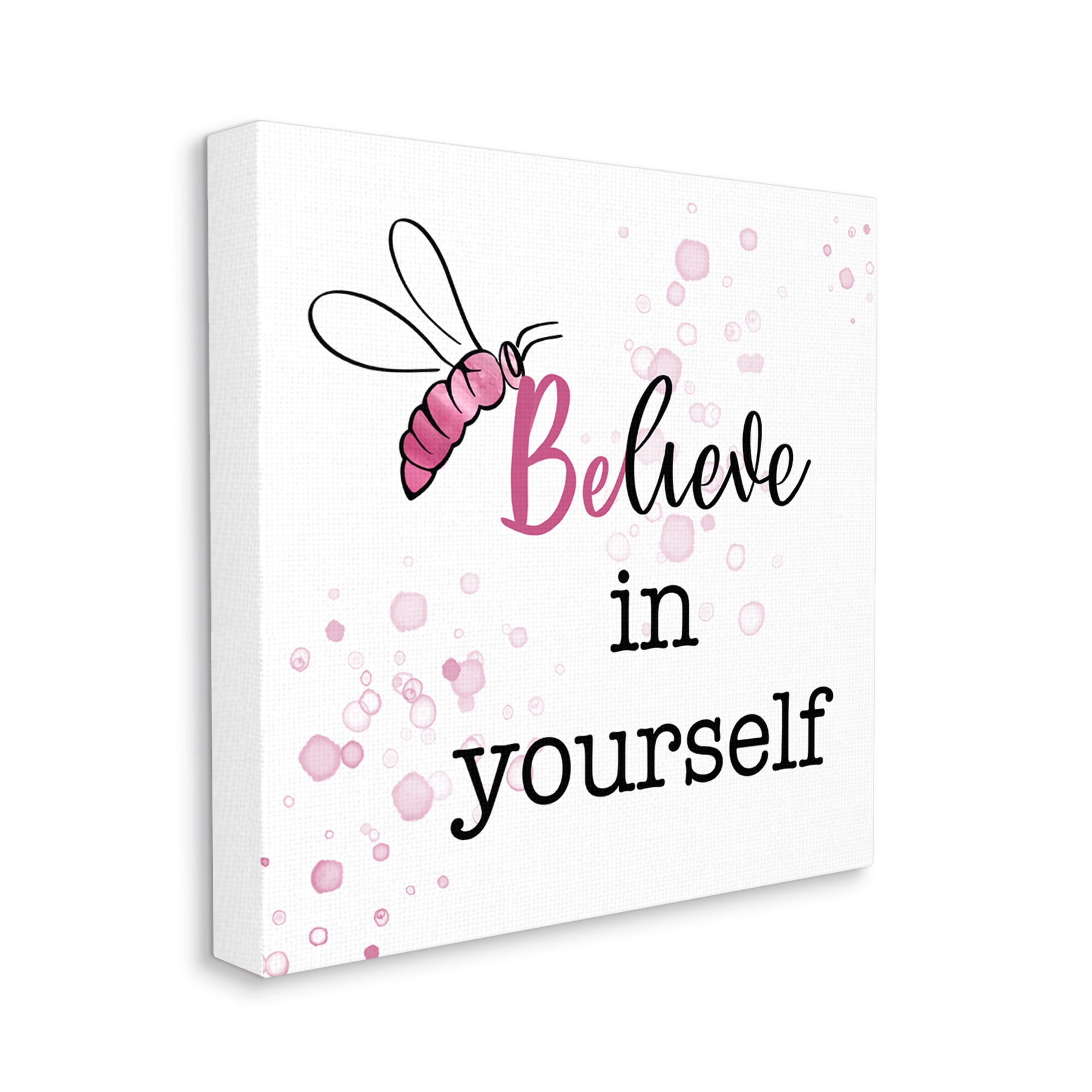 Stupell Industries Purple Believe Honey Bee Animals & Insects Painting Gallery Wrapped Canvas Print Wall Art, 36 x 36
