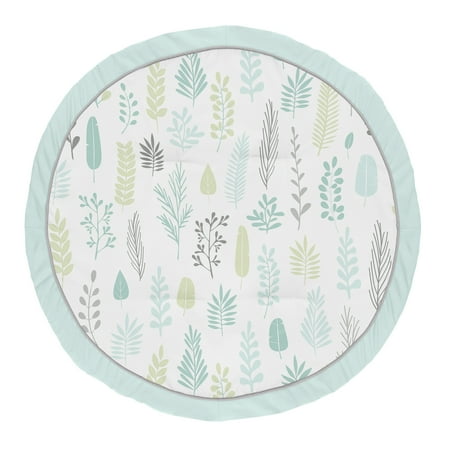 UPC: 0846480075202 | Sloth Aqua Leaf Fabric Playmat by Sweet Jojo Designs