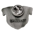 thumbnail image 3 of PinMart's Silver 3D Pug Dog Breed Dog Lover Lapel Pin, 3 of 3