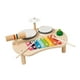 thumbnail image 3 of Juego de instrumentos de juguete, kits de batería para niños con xilófono, tambor, iluminación, mesa musical de madera, instrumento musical para el ho, 3 of 8